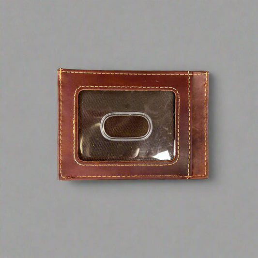 Men’s Cow Leather Card Case with ID Window Boutique of Leathers/Open Road