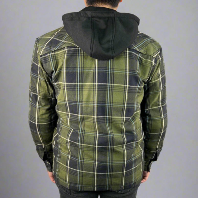Men’s Armored Shirt with Removable Hoodie Boutique of Leathers/Open Road