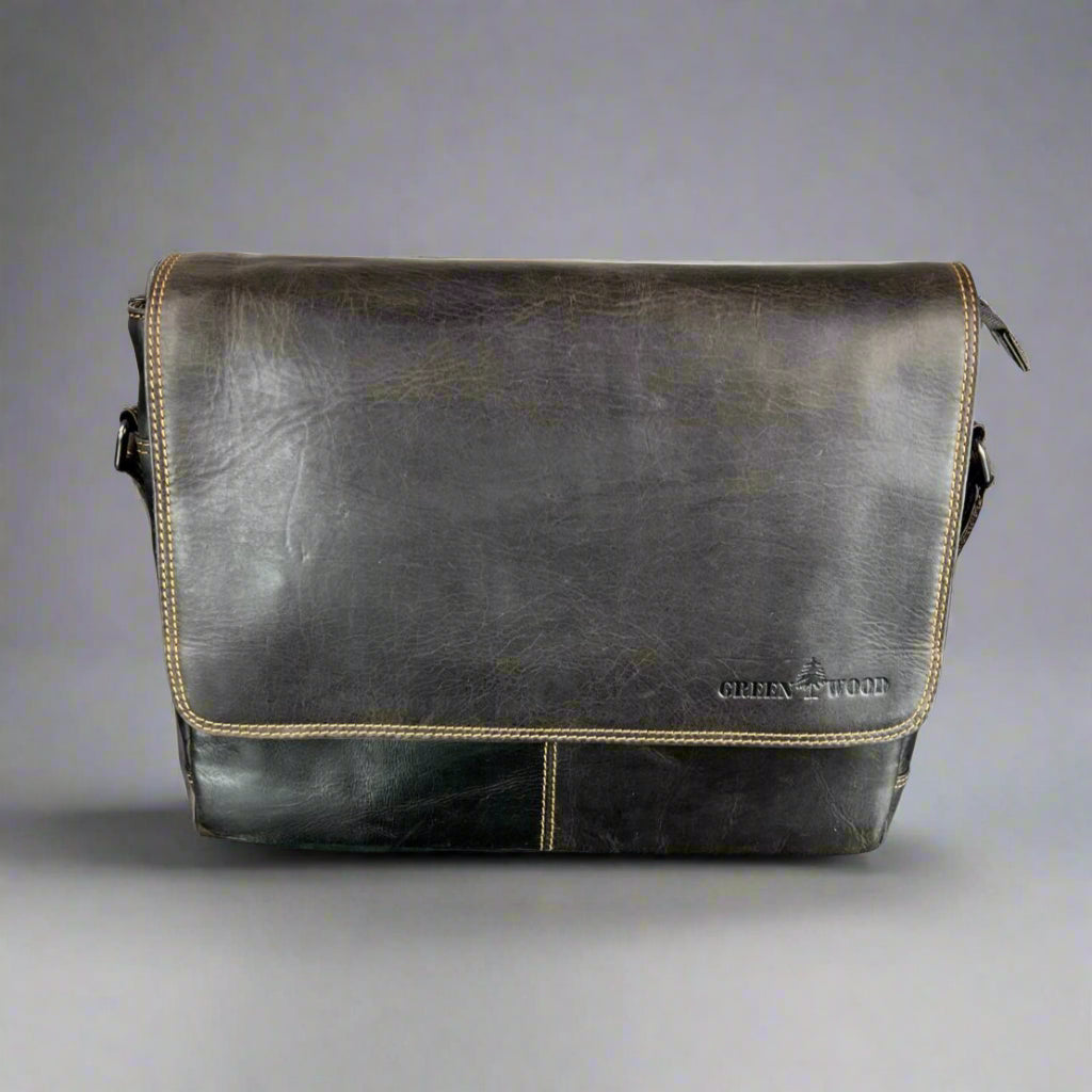 Greenwood Leather Messenger Laptop Bag Boutique of Leathers/Open Road