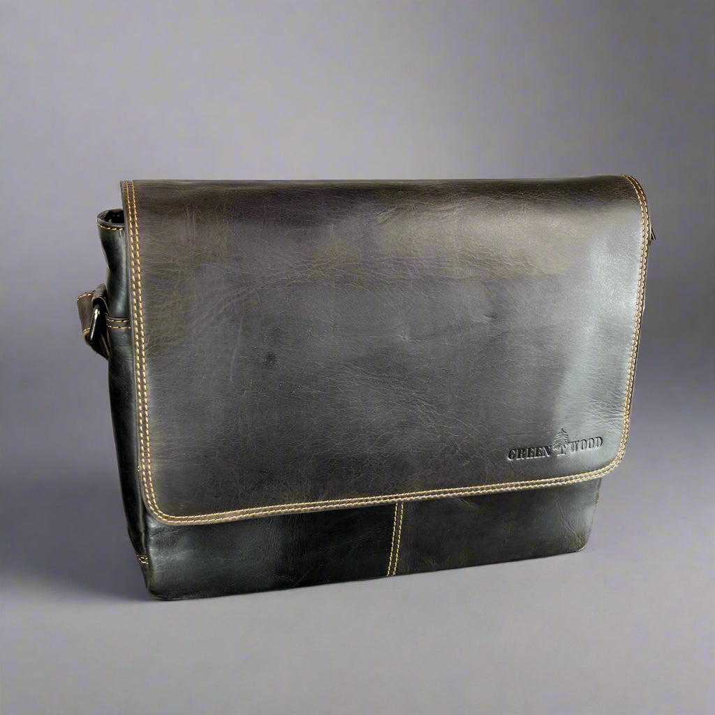 Greenwood Leather Messenger Laptop Bag Boutique of Leathers/Open Road