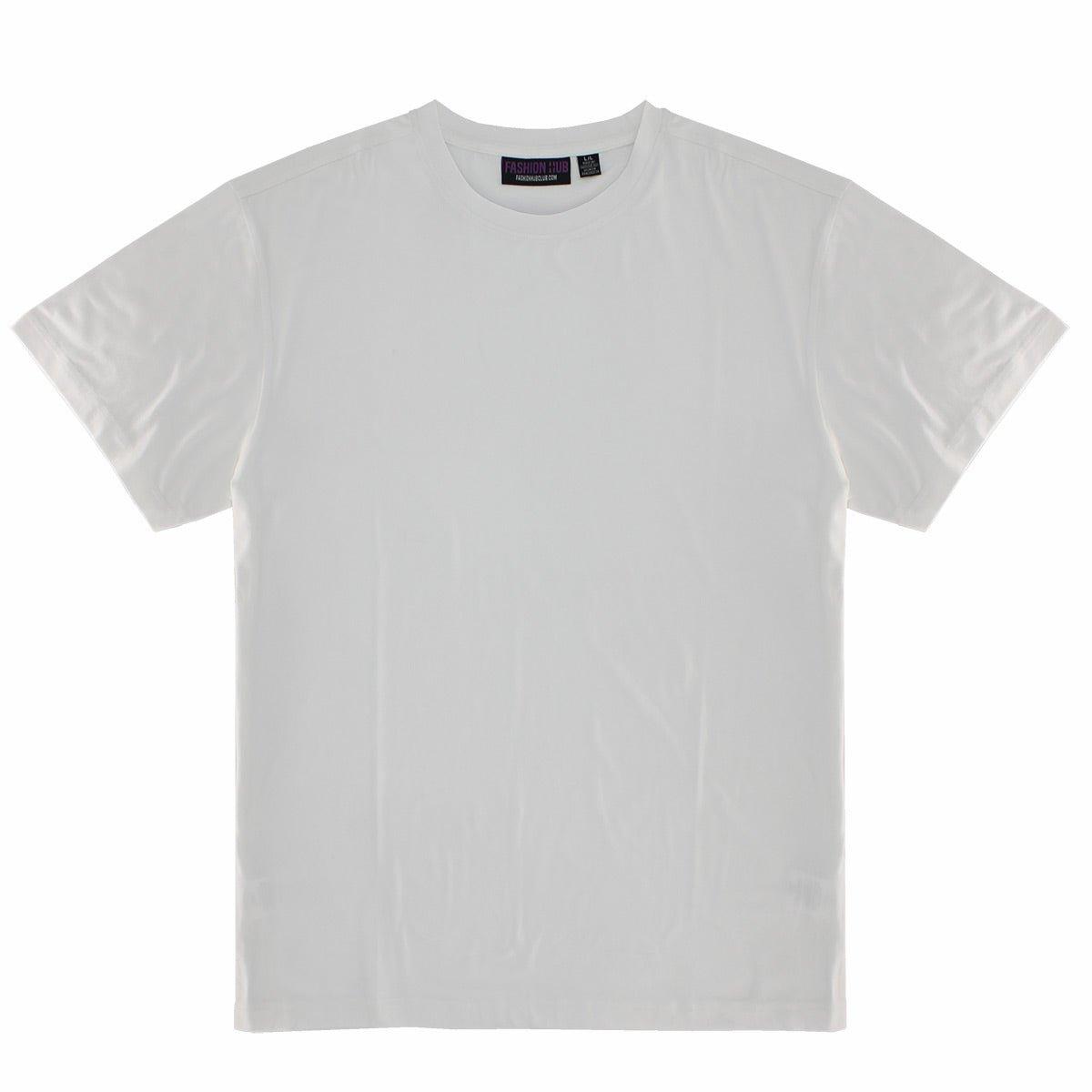 White Better Basics Ultra-Soft Crewneck Short Sleeve T-Shirt by Fashion Hub - Velora Luxury Fashion