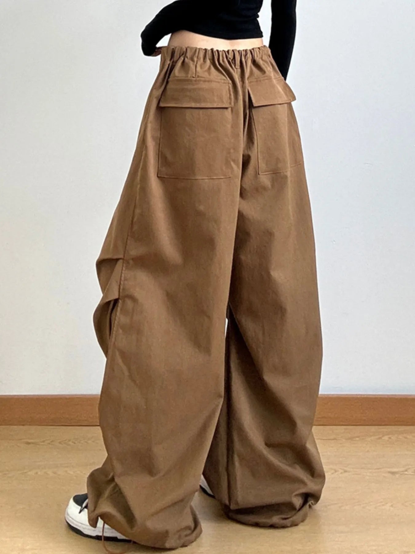 Wide Leg Casual Drawstring Pants - Velora Luxury Fashion