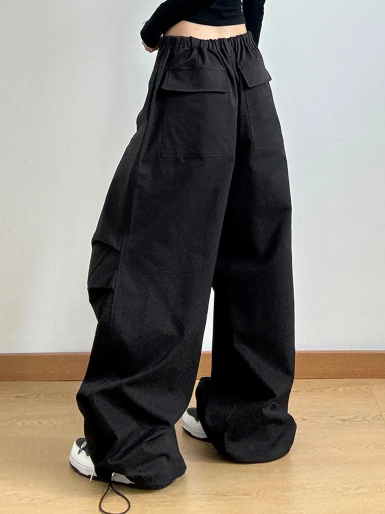 Wide Leg Casual Drawstring Pants - Velora Luxury Fashion