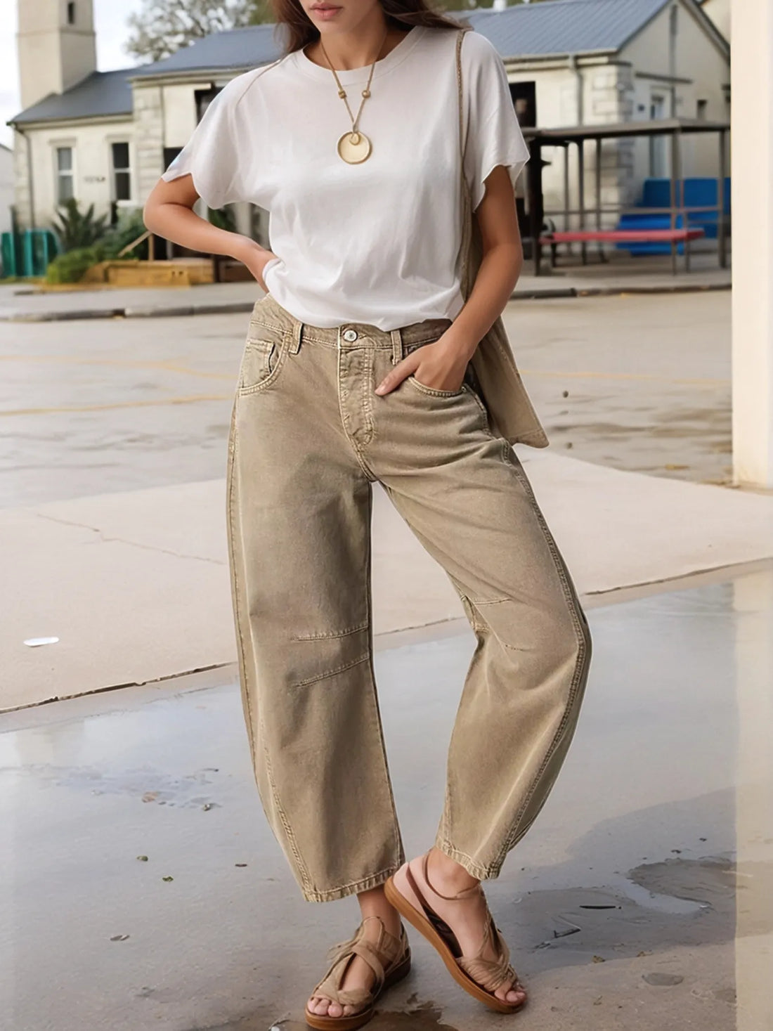 Wide Leg Relaxed Fit Jeans - Velora Luxury Fashion