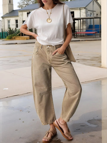 Wide Leg Relaxed Fit Jeans - Velora Luxury Fashion