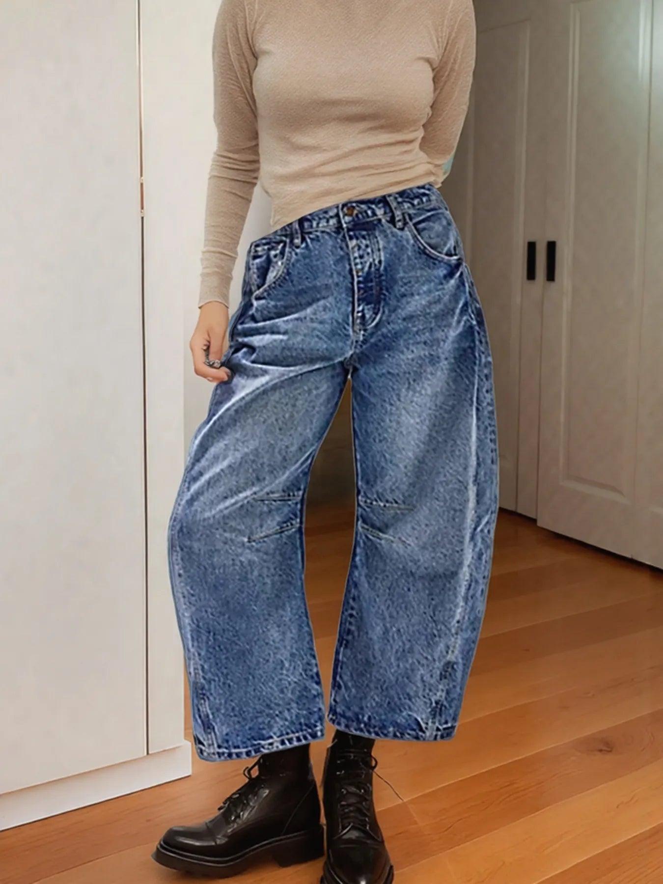 Wide Leg Relaxed Fit Jeans - Velora Luxury Fashion