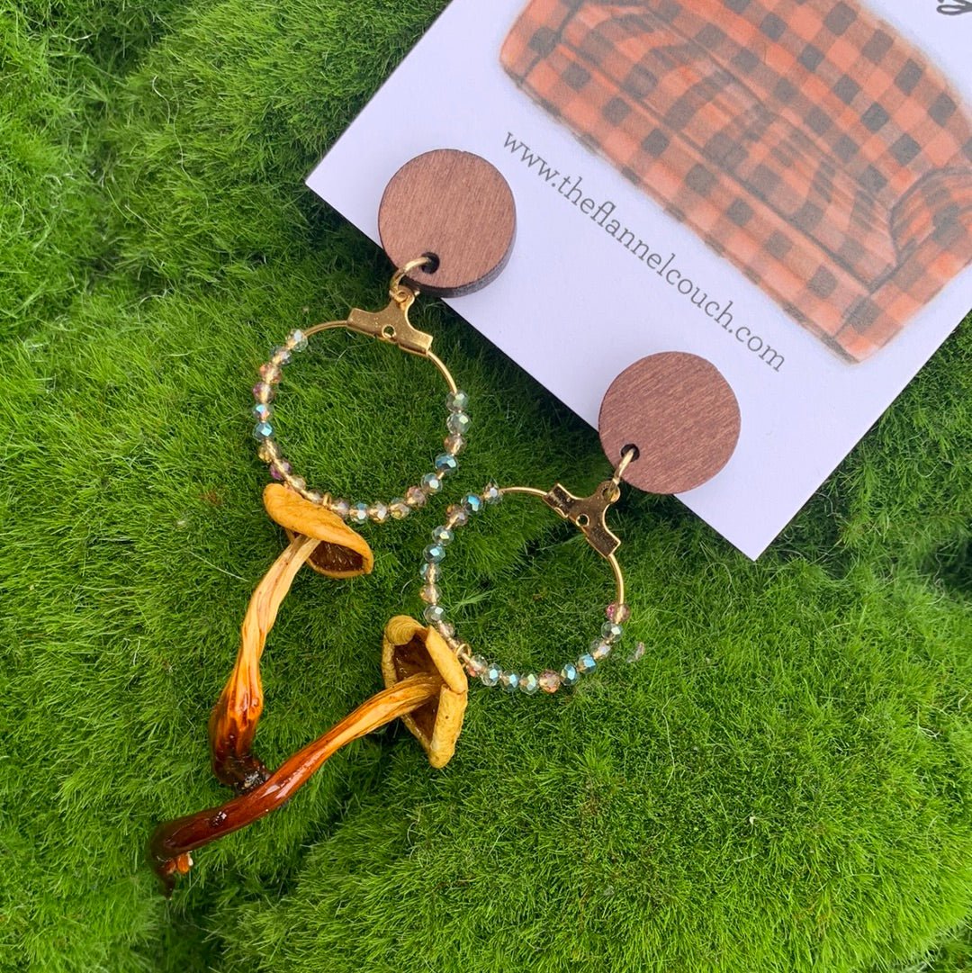 Wild Ontario Mushrooms Earrings - Velora Luxury Fashion