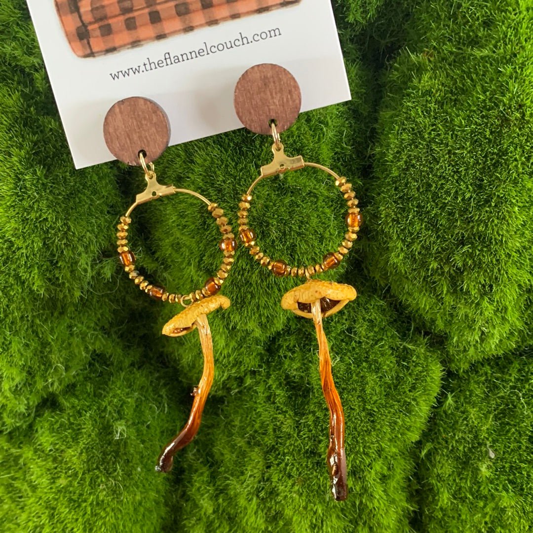 Wild Ontario Mushrooms Earrings - Velora Luxury Fashion