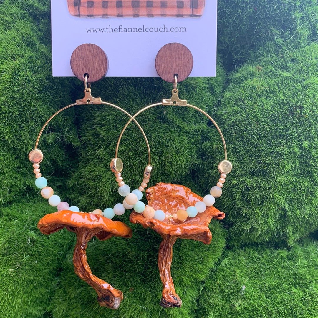 Wild Ontario Mushrooms Earrings - Velora Luxury Fashion