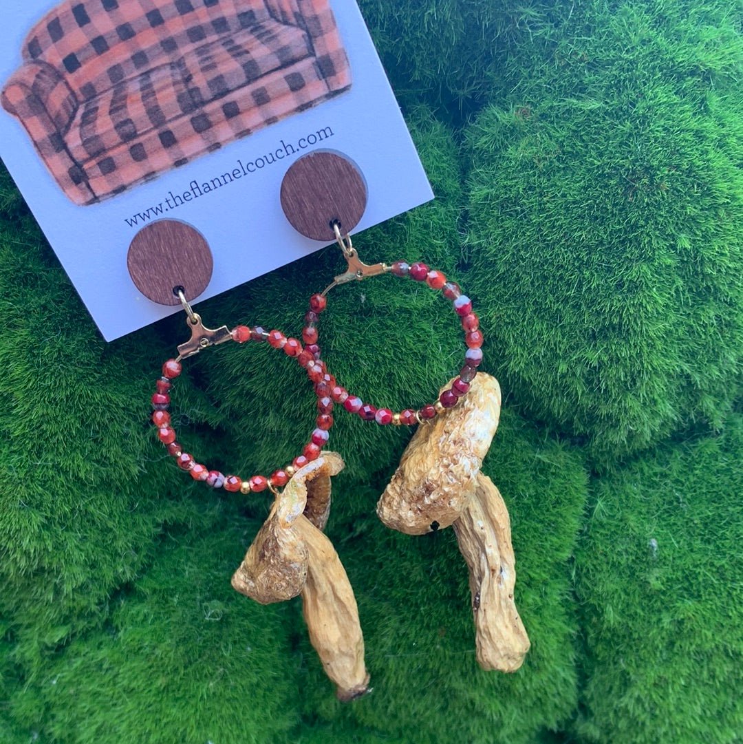 Wild Ontario Mushrooms Earrings - Velora Luxury Fashion