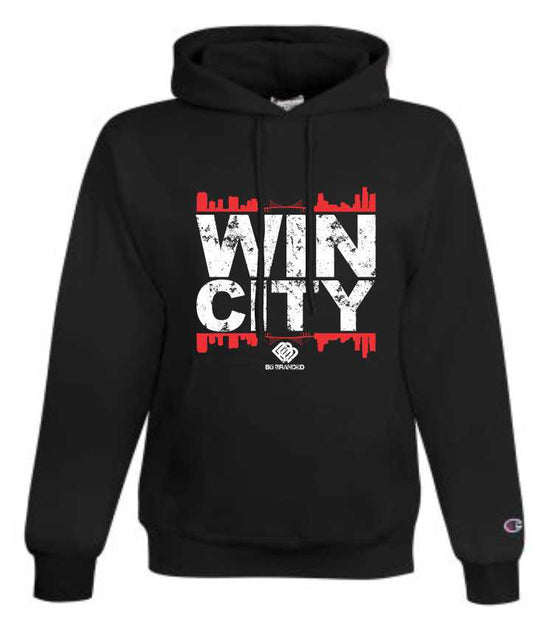 Wincity X Champion "SKYLINE" Black Hoodie - Velora