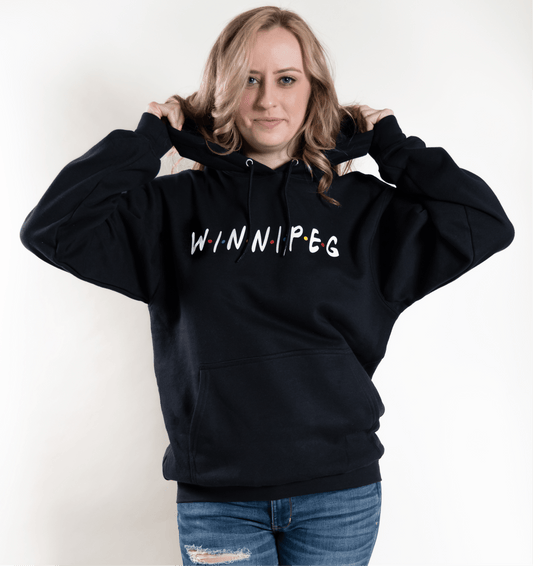 Winnipeg Friends Black Hoodie - Velora Luxury Fashion
