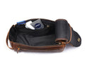 Winston Leather Toiletry Bag -  Caramel Brown - Velora Luxury Fashion