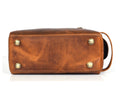 Winston Leather Toiletry Bag -  Caramel Brown - Velora Luxury Fashion