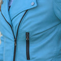Women's Biker Look Sheep Leather Jacket - Velora Luxury Fashion