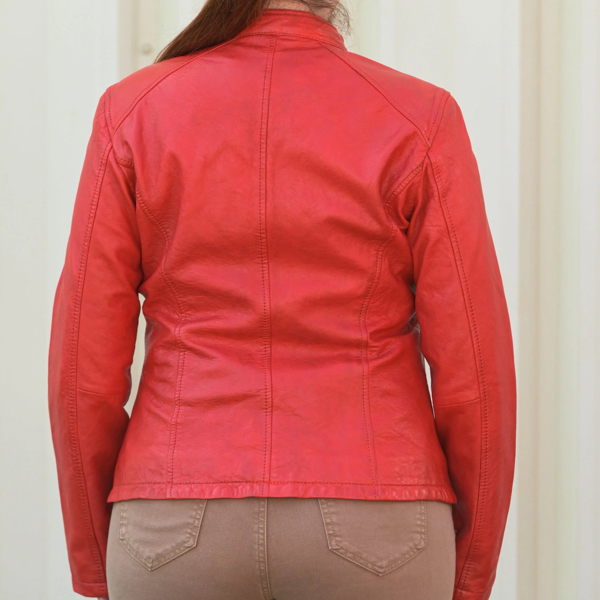 Women's Classic Leather Jacket - Velora Luxury Fashion