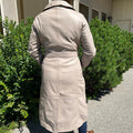 Women's Classic Leather Trench Coat. Double-Breasted Button Closure with Adjustable Belt - Velora Luxury Fashion
