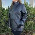 Women's Lamb Leather Jacket with Zipper and Dual Pockets - Velora Luxury Fashion