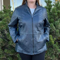 Women's Lamb Leather Jacket with Zipper and Dual Pockets - Velora Luxury Fashion