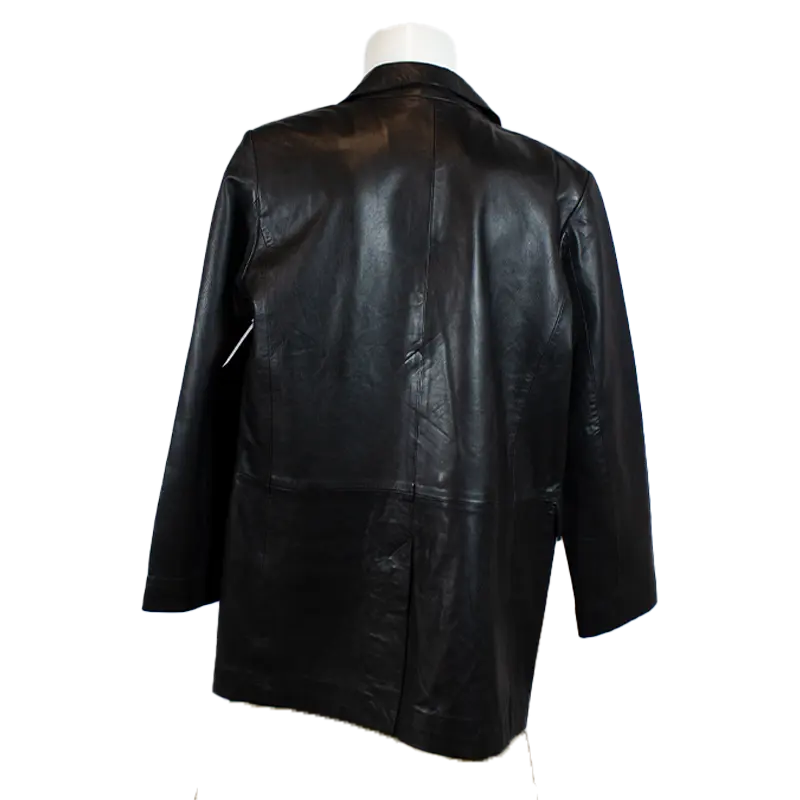 Women's Leather Trench Coat | Leather Jacket - Velora Luxury Fashion