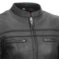 Women's Motorcycle Jacket. Vented Cowhide with Zip-Out Thermal Liner - Velora Luxury Fashion