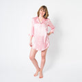Women's  Mulberry Silk Nightshirt Pink - Velora Luxury Fashion
