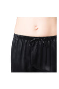 Women's Mulberry Silk Pajama Set Black - Velora Luxury Fashion