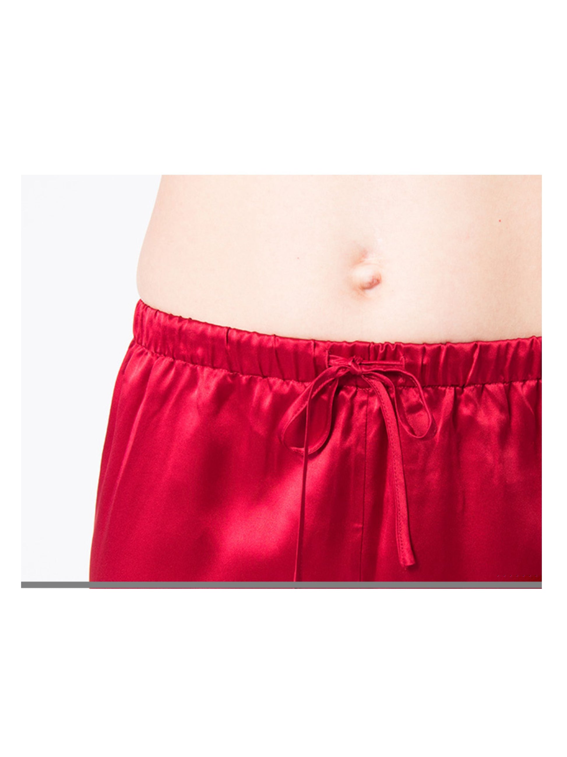 Women's Mulberry Silk Pajama Set Red - Velora Luxury Fashion