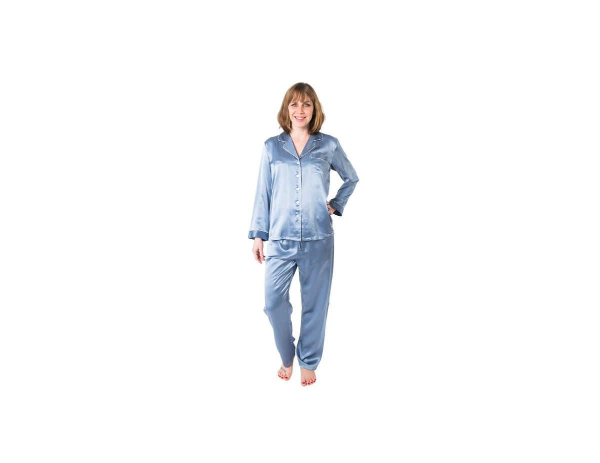 Women's  Mulberry Silk Pajama Set Twilight - Velora Luxury Fashion