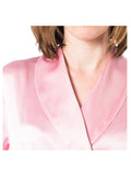 Women's Mulberry Silk Robe Pink - Velora Luxury Fashion