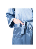 Women's  Mulberry Silk Robe Twilight Blue - Velora Luxury Fashion