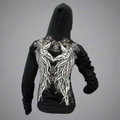 Women's Rhinestone Angel Wing Hoodie - Velora Luxury Fashion