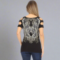 Women's Rhinestone Angel Wing Tank Top - Velora Luxury Fashion