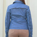 Women's Studded Leather Jacket with Removable Fringe - Velora Luxury Fashion