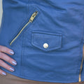 Women's Studded Leather Jacket with Removable Fringe - Velora Luxury Fashion