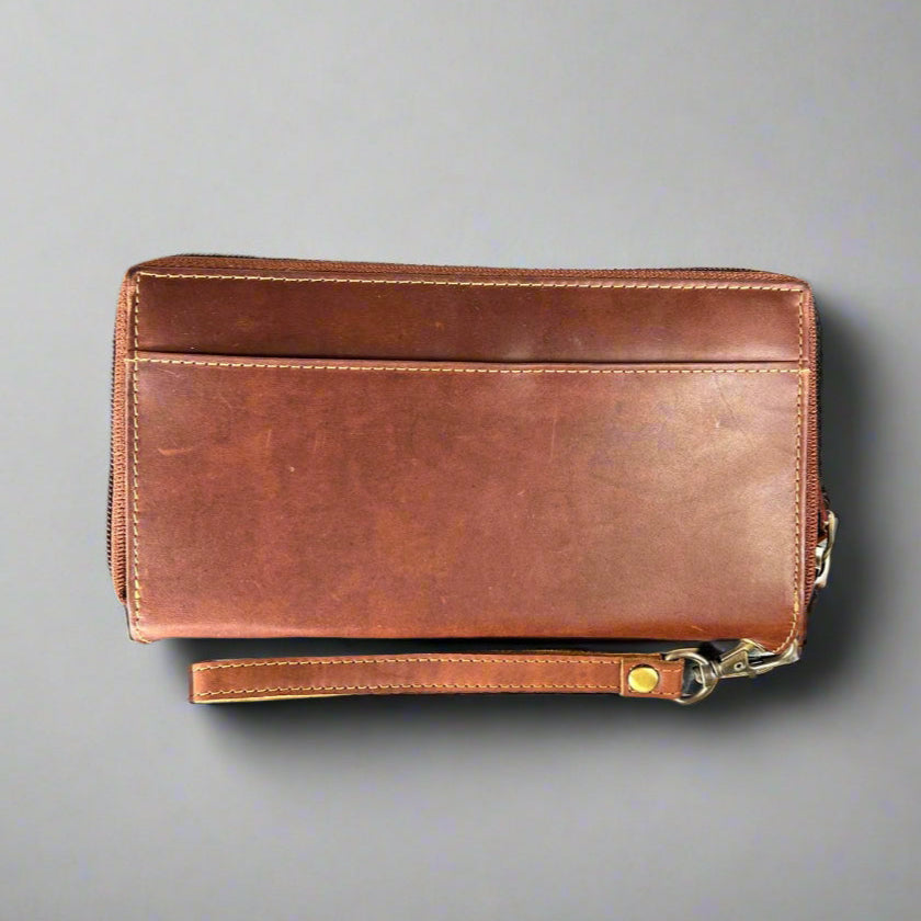 Women's Zip-Around Clutch Wallet - Velora Luxury Fashion