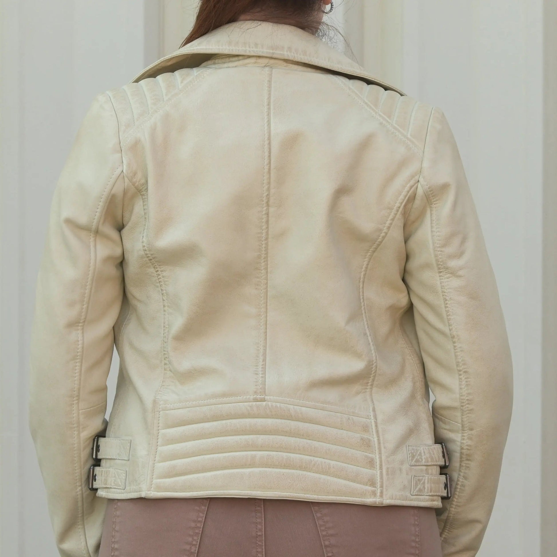 Women's Biker Look Sheep Leather Jacket Boutique of Leathers/Open Road