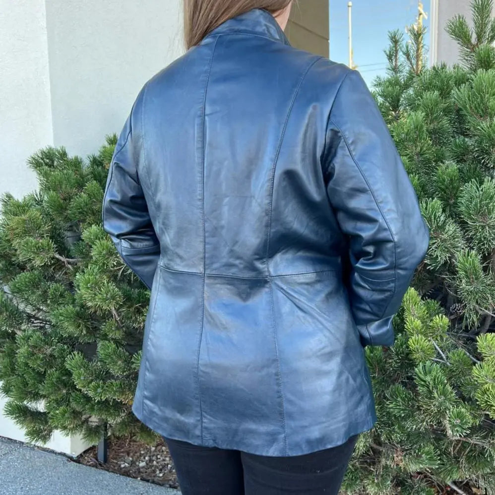 Women's Lamb Leather Jacket with Zipper and Dual Pockets Boutique of Leathers/Open Road