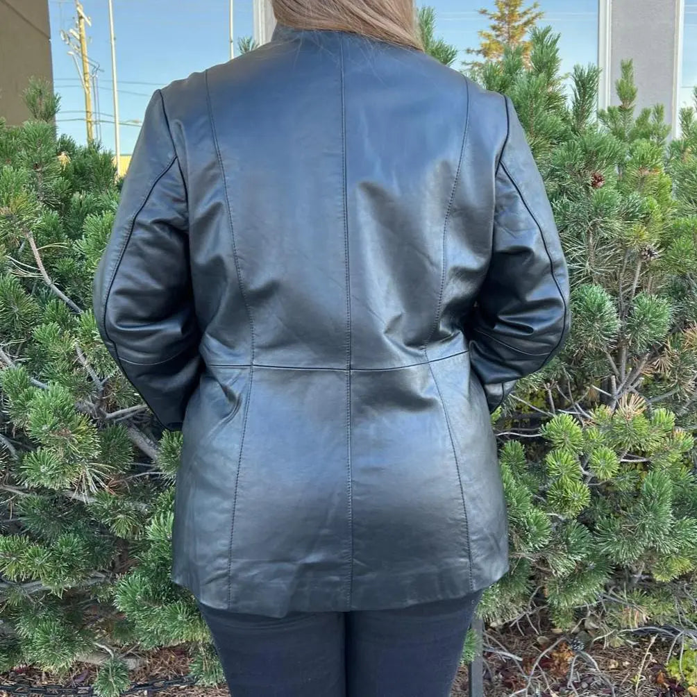 Women's Lamb Leather Jacket with Zipper and Dual Pockets Boutique of Leathers/Open Road
