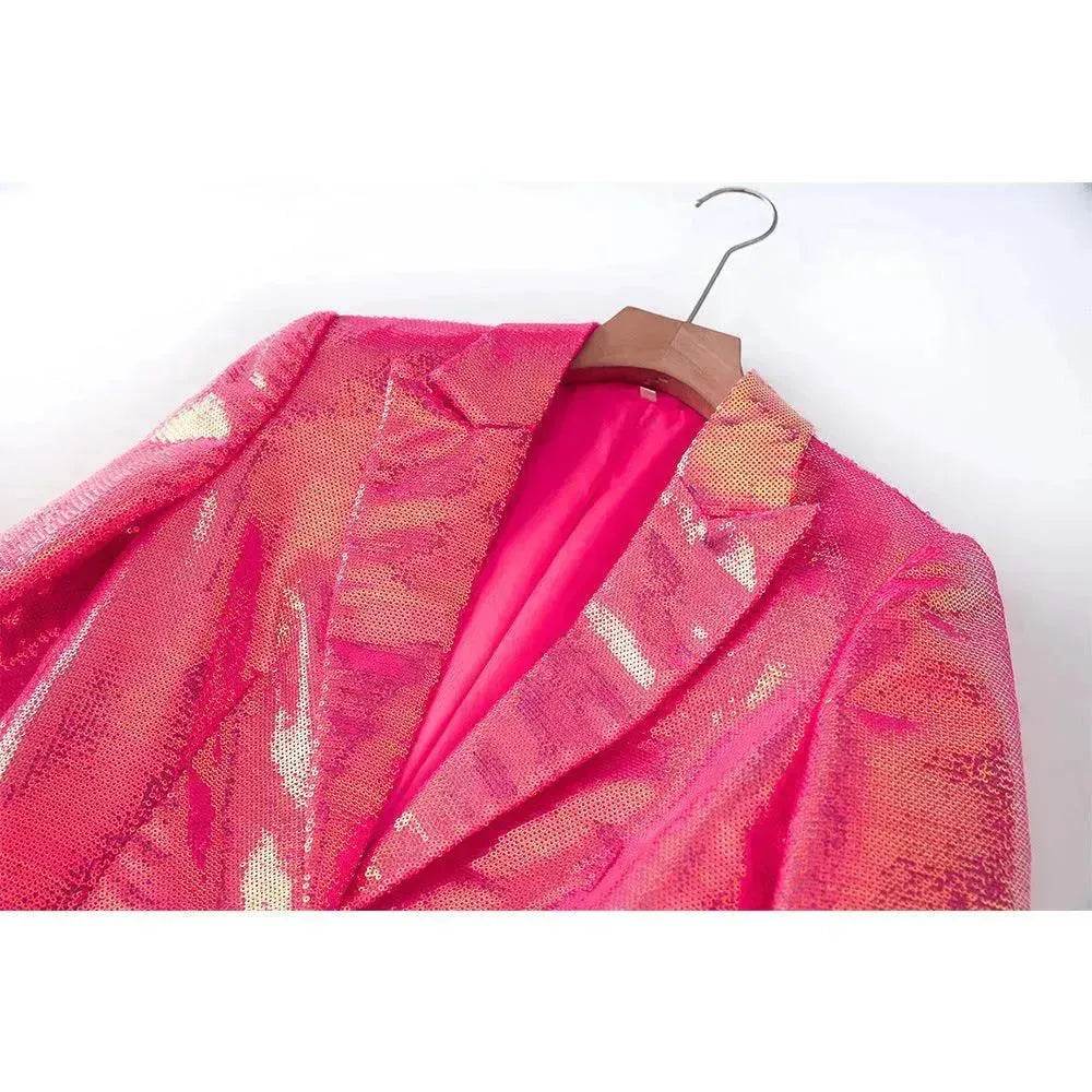 Women's Suit Coat Shorts and Blazer Fashion Suit Two-piece Suit