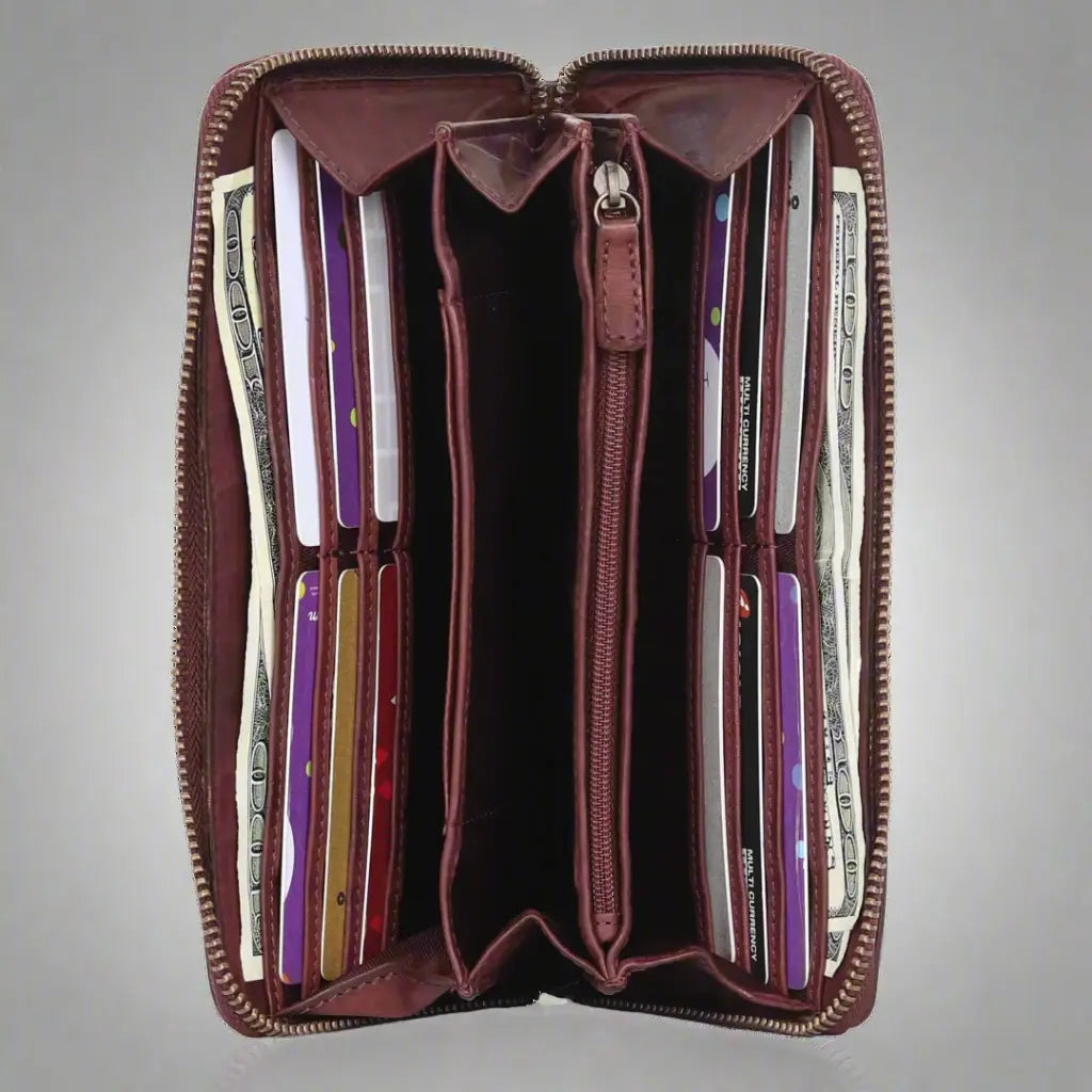 Women's Zip Around Wallet Boutique of Leathers/Open Road