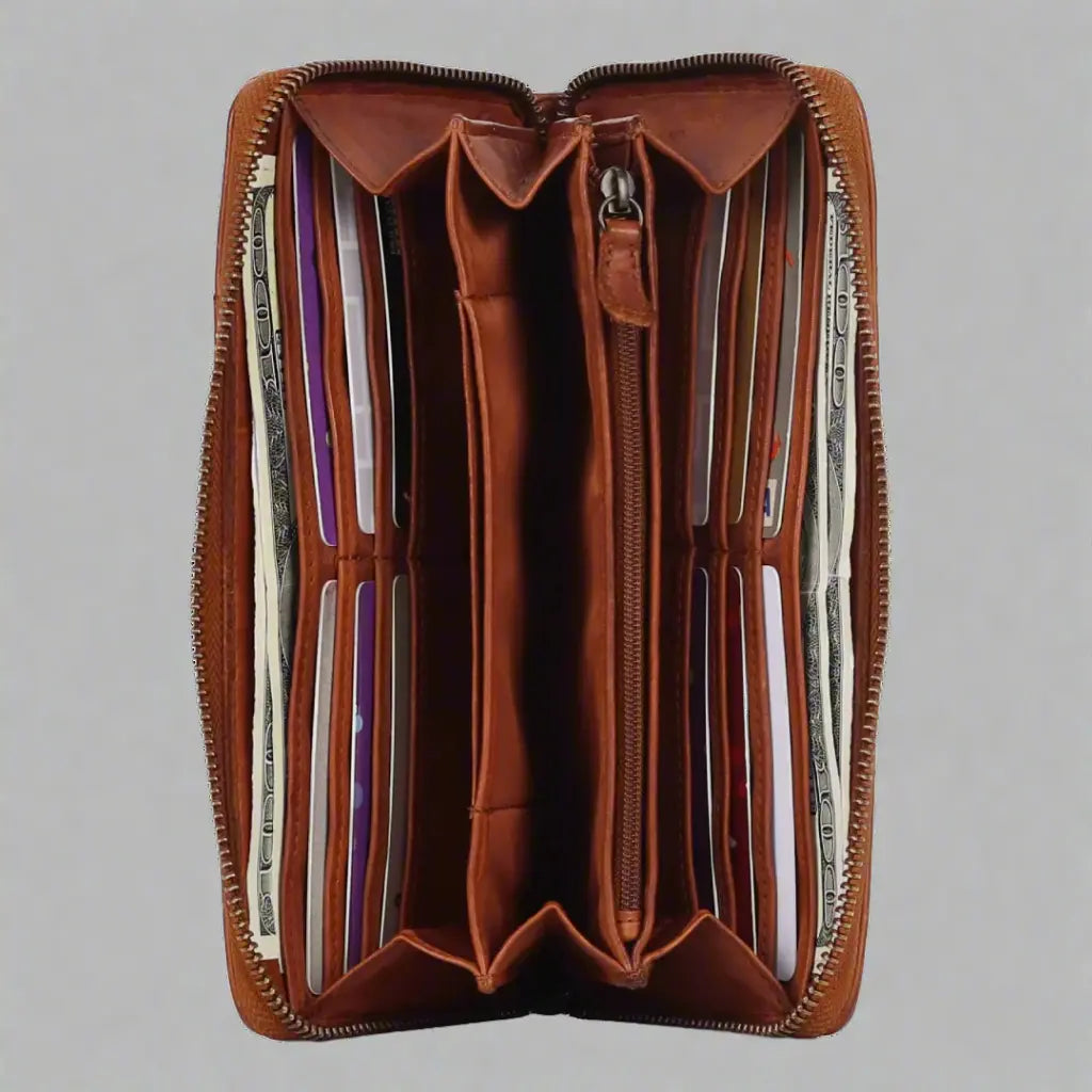 Women's Zip Around Wallet Boutique of Leathers/Open Road
