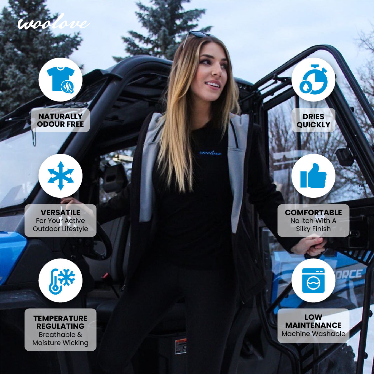 Women's 100% Merino Wool Thermal Long Underwear Base Layer Leggings 260 GSM - Heavyweight Woolove Apparel