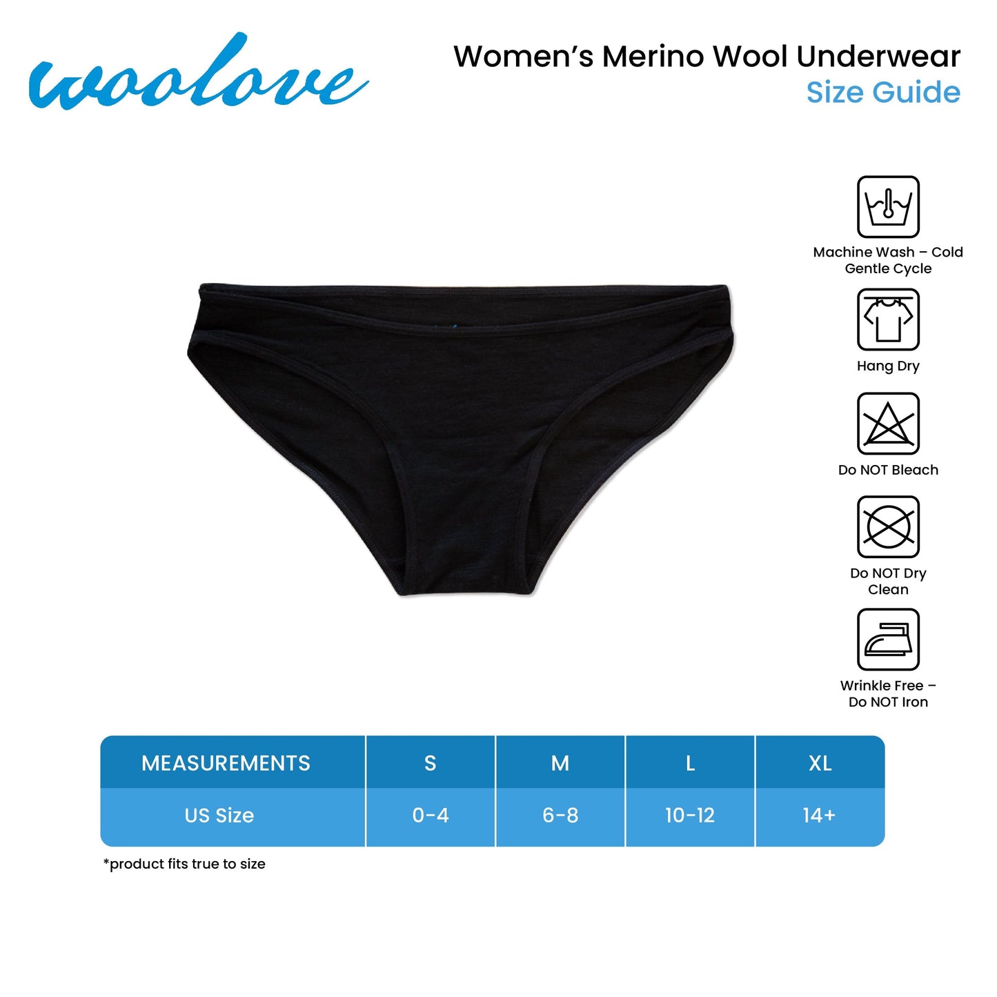 Women's Odour Blocking Merino Wool Bikini Brief Underwear - Velora
