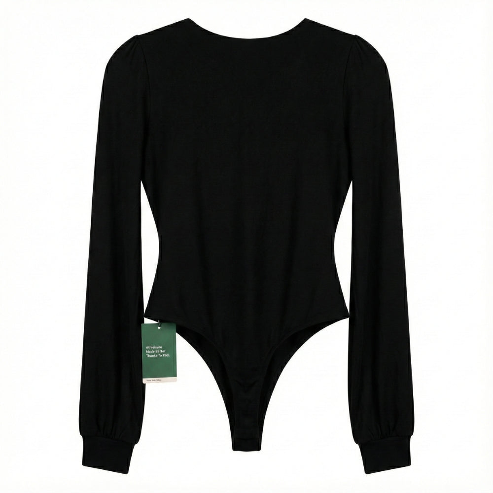 Women's [M] Flowy Sleeve V Neck Bodysuit | Halara