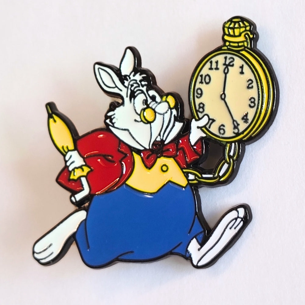White Rabbit with Pocket Watch (Yellow) | Collectible Pin - Velora