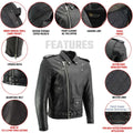 X Element Men's Leather Motorcycle Jacket - Velora Luxury Fashion