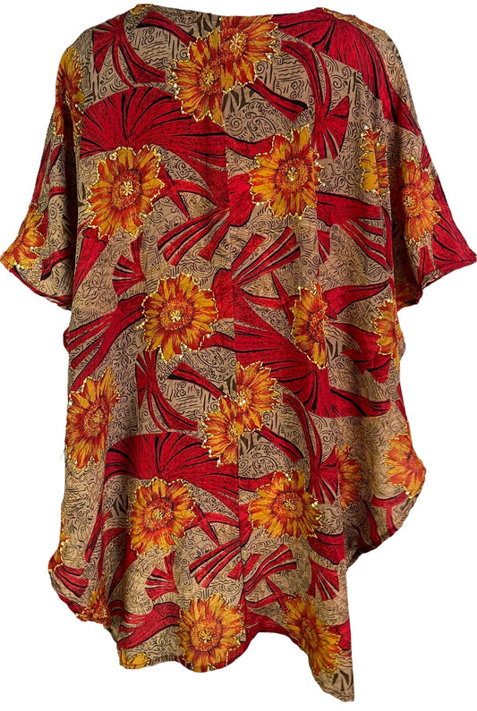 PRC6688 Avatar Pure Silk Waterfall Top - Velora