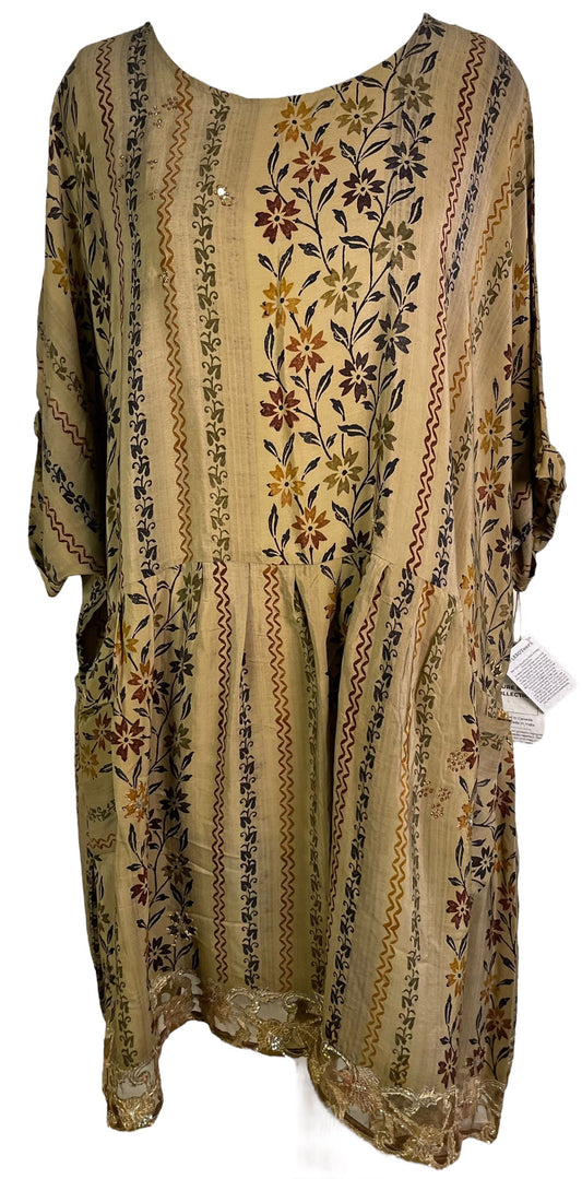 PRC3800 Avatar Pure Silk Boxy Babydoll Dress - Velora