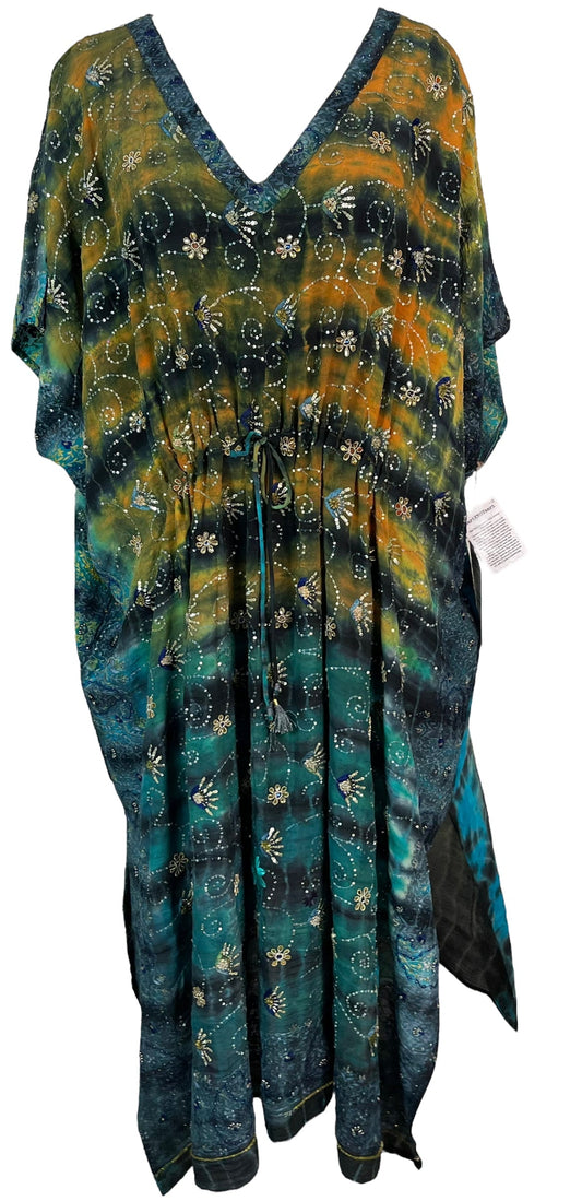 PRC6394 Avatar Pure Silk Maxi Kaftan - Velora